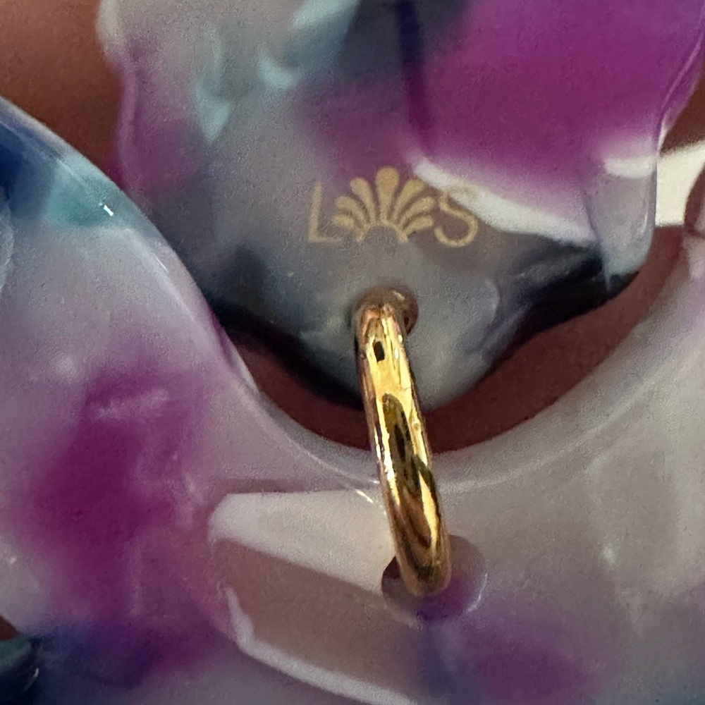 Lele Sadoughi Purple Floral Earrings - Picture 7 of 7